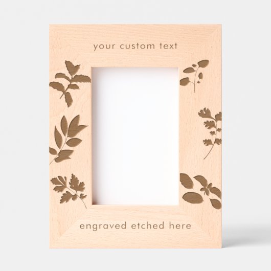 Aangepaste tekst gegraveerd Afbeelding Lijst koken (Voorkant)