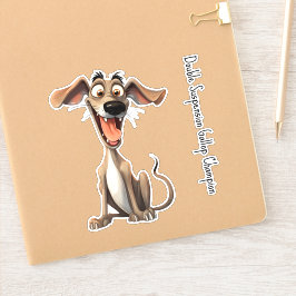 Aangepaste tekst, 🐶gekke 🤪 whippet sticker