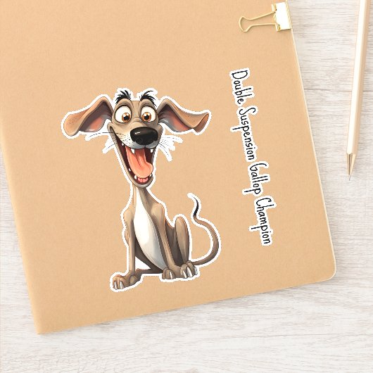 Aangepaste tekst, 🐶gekke 🤪 whippet sticker (Notitieboek)