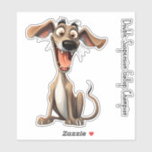 Aangepaste tekst, 🐶gekke 🤪 whippet sticker (Vel)