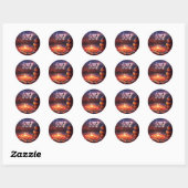 Aangepaste tekst, Gelukkig Divali Tempellichten Ronde Sticker (Vel)