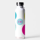 Aangepaste tekst Gepersonaliseerde monogramcirkels Waterfles (Links)