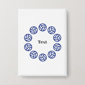 Aangepaste tekst gepersonaliseerde volleybal button (Voorkant)