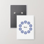 Aangepaste tekst gepersonaliseerde volleybal button (Voorkant / Achterkant)