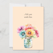 Aangepaste tekst gerbera floral perzik magnetische magnetische uitnodiging (Voorkant)