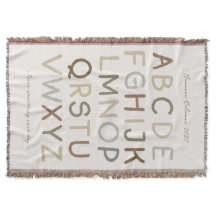 Aangepaste tekst geschilderd alfabet kinderkamer