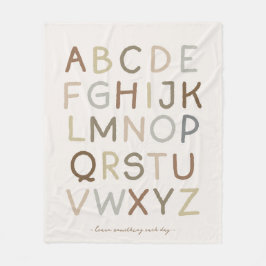 Aangepaste tekst  geschilderd alfabet kinderkamer fleece deken