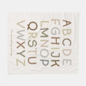 Aangepaste tekst  geschilderd alfabet kinderkamer fleece deken (Voorkant (Horizontaal))