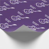 Aangepaste tekst gestileerde gitaar cadeaupapier (Hoek)