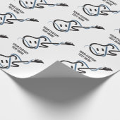 Aangepaste tekst gestileerde gitaar cadeaupapier (Hoek)