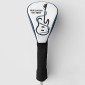 Aangepaste tekst gestileerde gitaar golfheadcover (Voorkant)