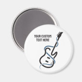 Aangepaste tekst gestileerde gitaar magneet (Voorkant / Achterkant)