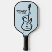 Aangepaste tekst gestileerde gitaar pickleball paddle (Achterkant)
