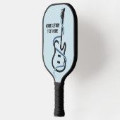 Aangepaste tekst gestileerde gitaar pickleball paddle (Links)