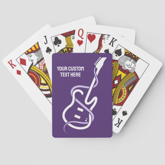 Aangepaste tekst gestileerde gitaar pokerkaarten (Achterkant)