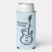 Aangepaste tekst gestileerde gitaar seltzer blikjeskoeler (Seltzer Voorkant)