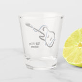 Aangepaste tekst gestileerde gitaar shot glas (Achterkant)