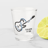 Aangepaste tekst gestileerde gitaar shot glas (Voorkant)