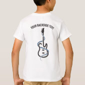 Aangepaste tekst gestileerde gitaar t-shirt (Achterkant)