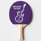 Aangepaste tekst gestileerde gitaar tafeltennisbatje (Achterkant)