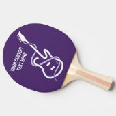 Aangepaste tekst gestileerde gitaar tafeltennisbatje (Zijkant)