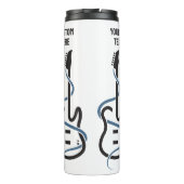 Aangepaste tekst gestileerde gitaar thermosbeker (Achterkant)