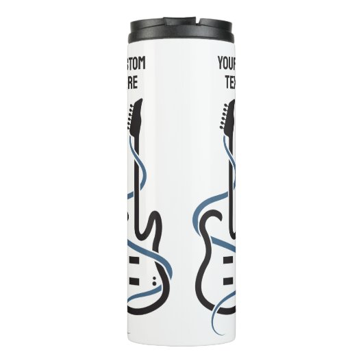 Aangepaste tekst gestileerde gitaar thermosbeker (Achterkant)