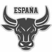 Aangepaste tekst Gestileerde stier Sticker (Voorkant)