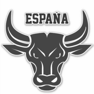 Aangepaste tekst Gestileerde stier Sticker