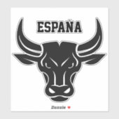 Aangepaste tekst Gestileerde stier Sticker (Vel)