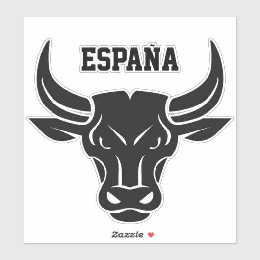 Aangepaste tekst Gestileerde stier Sticker (Vel)