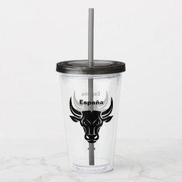 Aangepaste tekst gestyliseerde bull tumblers acryl drinkbeker