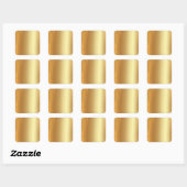 Aangepaste tekst Glamour Faux Gold Blank Sjabloon Vierkante Sticker (Vel)