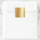 Aangepaste tekst Glamour Faux Gold Blank Sjabloon Vierkante Sticker (Tas)