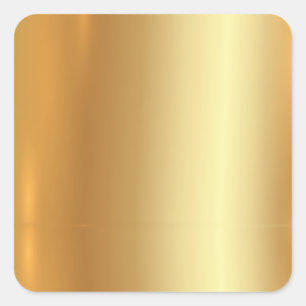 Aangepaste tekst Glamour Faux Gold Blank Sjabloon Vierkante Sticker