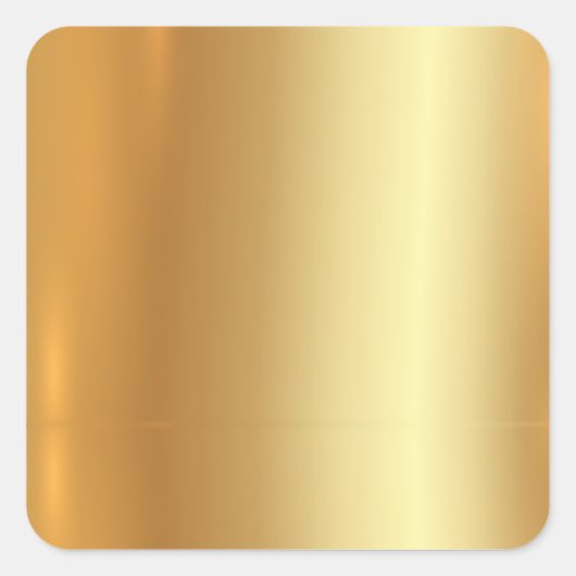 Aangepaste tekst Glamour Faux Gold Blank Sjabloon Vierkante Sticker (Voorkant)
