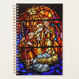 Aangepaste tekst Glas in lood Venster Geboorte Planner