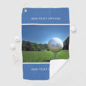 Aangepaste tekst Golf Drive Blue Golf Towel Golfhanddoek (Insitu)