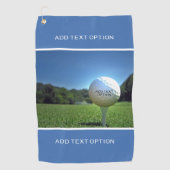 Aangepaste tekst Golf Drive Blue Golf Towel Golfhanddoek (Voorkant)