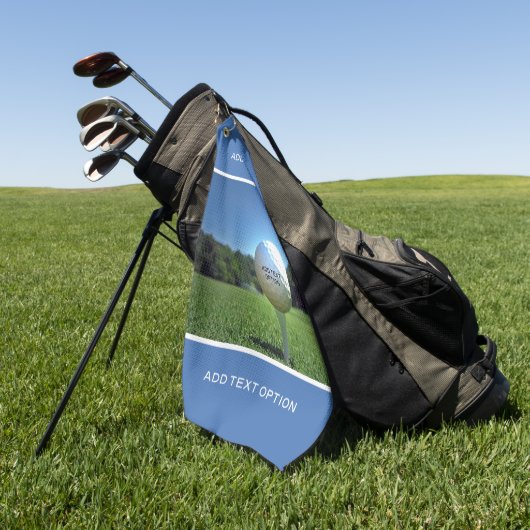 Aangepaste tekst Golf Drive Blue Golf Towel Golfhanddoek (Groen)