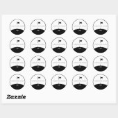 Aangepaste tekst golf ronde sticker (Vel)