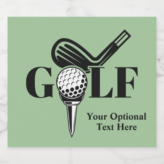 Aangepaste tekst golf sparkling wijnetiket (Enkel label)