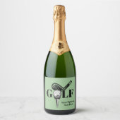 Aangepaste tekst golf sparkling wijnetiket (Voorkant)