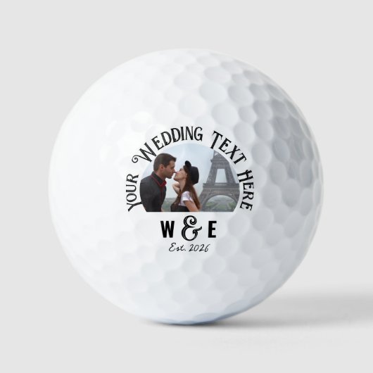 Aangepaste  Tekst Golfbal Wedding Favors Golfballen (Voorkant)