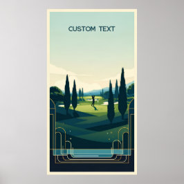 Aangepaste tekst  Golfer Gift Poster
