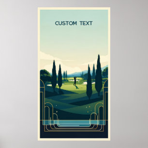 Aangepaste tekst  Golfer Gift Poster