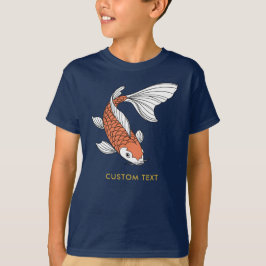 Aangepaste tekst & gouden vis markering marine jon t-shirt