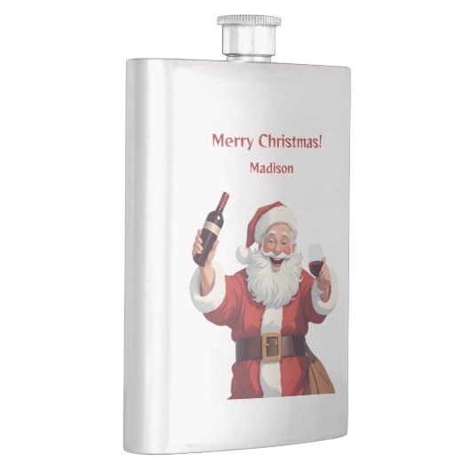 Aangepaste tekst Grappig Drink Kerstman Flacon (Rechts)
