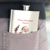 Aangepaste tekst Grappig Drink Kerstman Flacon (Voorbeeld)