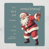 Aangepaste tekst Grappig Drink Kerstman Kaart (Voorkant / Achterkant)